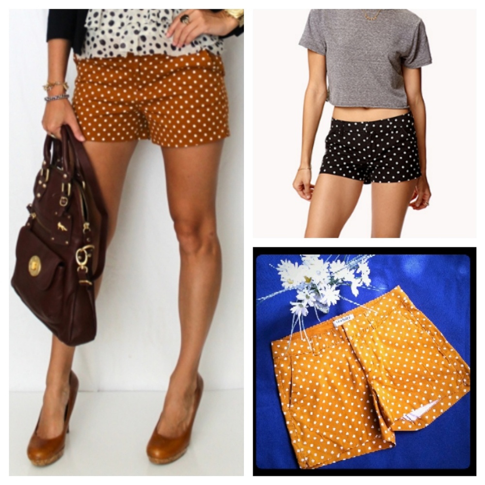 ⬇️  Old Navy brown tan polka dot shorts size 0